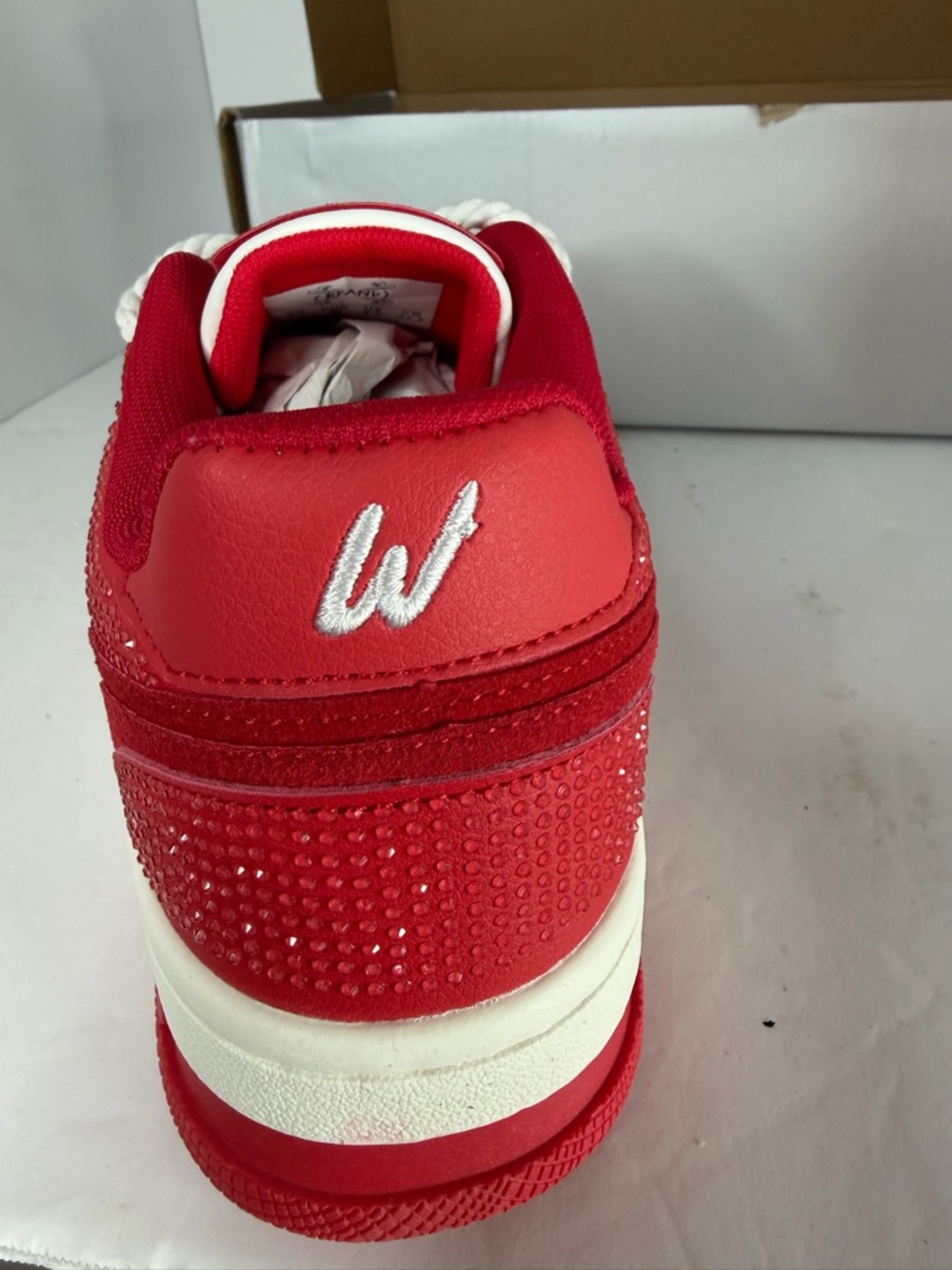 Watson x Watson Red White Sneakers Size 6.5 New Streetwear Low Top - Picture 4 of 11